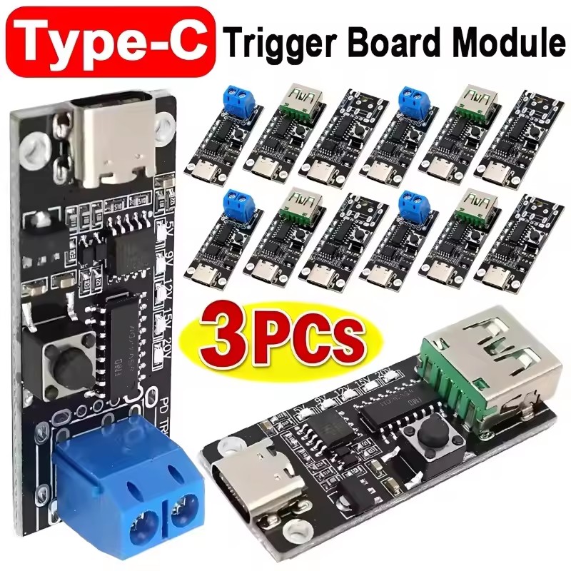 Modular Power Supply - โมดูลบอร์ดทริกเกอร์ชาร์จเร็ว USB-C 100W 5A PD QC
