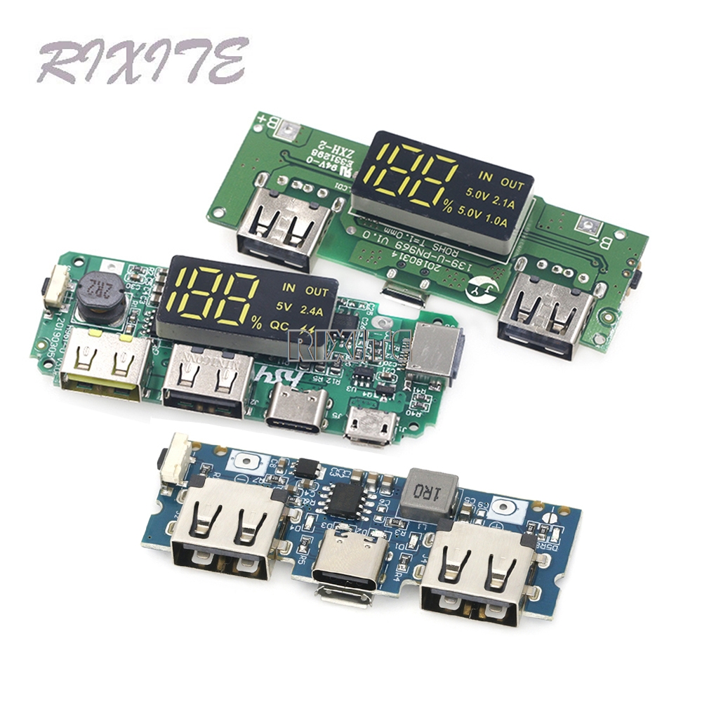 Modular Power Supply - แบตเตอรี่ลิเธียมแบตเตอรี่ Charger Board LED Dual USB