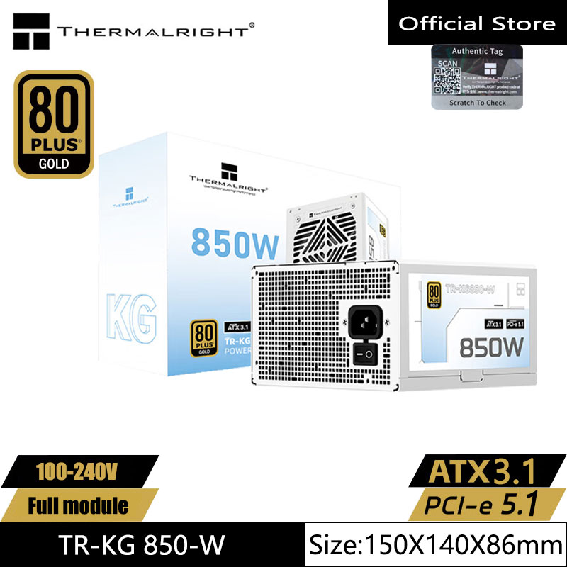 Power Supply 750W - Thermalright TR-KG850 สีขาวทองเหรียญ Fully Modular Power