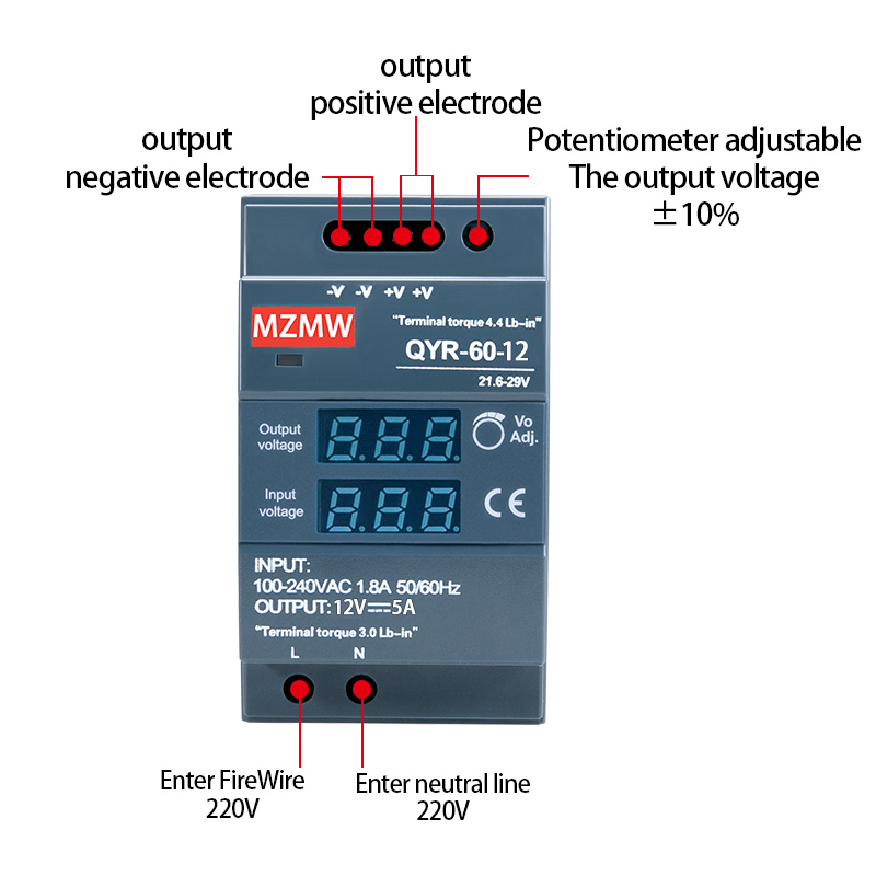 แหล่งจ่ายไฟแบบสวิตชิ่ง MZMW 60 - Smps Power Supply บทวิจารณ์และราคา