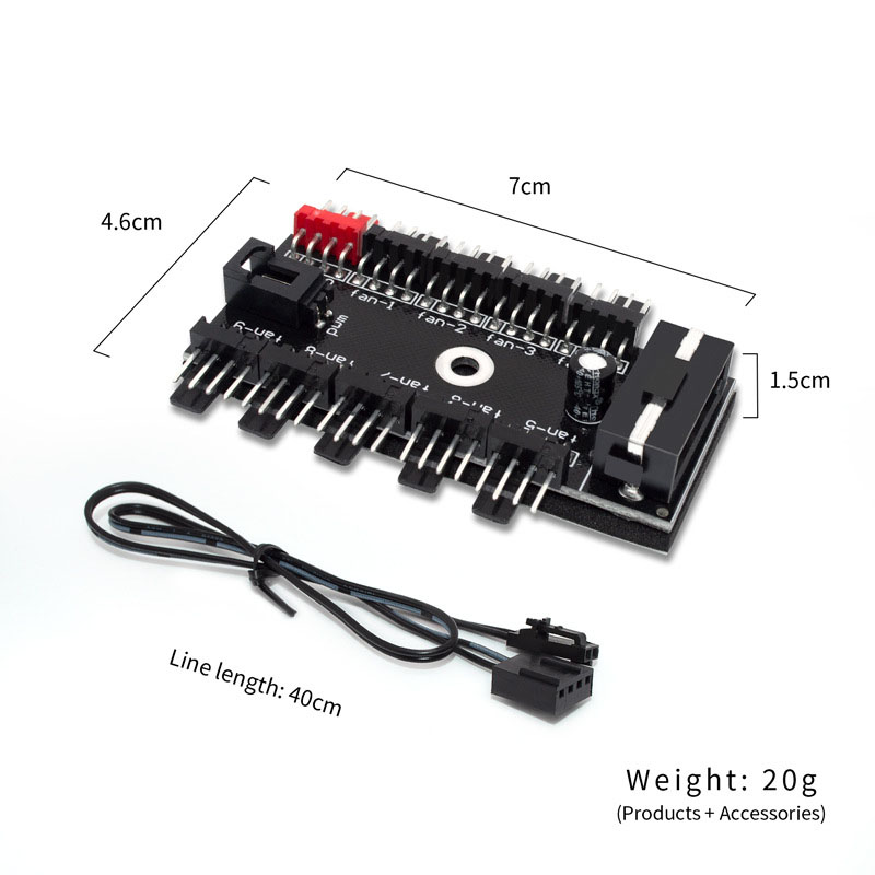 10-Port 4 Pin PWM Fan Hub Spli - Pc Power Supply บทวิจารณ์และราคา