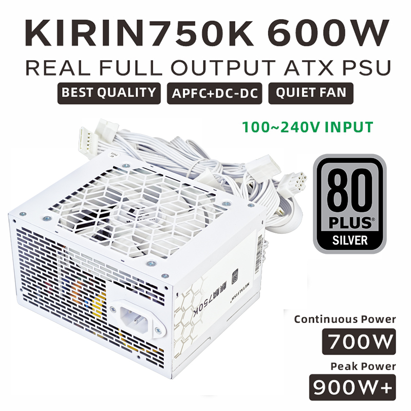 METALFISH KIRIN750K สีขาวแชสซี - Power Supply 750W บทวิจารณ์และราคา